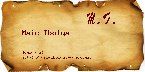 Maic Ibolya névjegykártya
